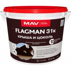 Краска FLAGMAN 31к крыша и цоколь (ВД-АК-1031к) графит матовая 3л (4 кг), РБ