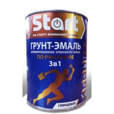 Грунт-эмаль Start по ржавчине 3 в 1 белая, 0,8 кг, Россия