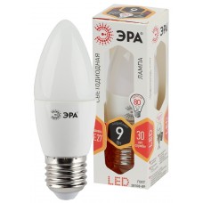 Лампа светодиодная ЭРА QX LED-9 Ват-В35-2700K-E27 свеча, арт.B35-10W-827-E27, Китай