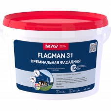 Краска FLAGMAN 31 фасадная (ВД-АК-1031) белая 1л (1,2 кг), РБ