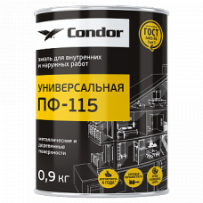 Эмаль Condor ПФ-115 коричневая, банка 0,9 кг, Беларусь