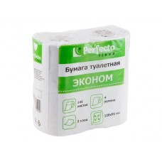 Бумага туалетная Эконом, 4 рулона, PERFECTO LINEA, арт.66-001409, Беларусь
