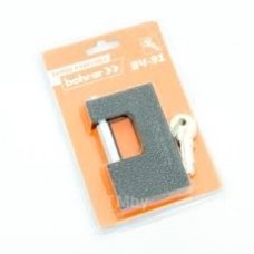 Замок навесной Bohrer ВЧ-91 с прямой дужкой (автомат, дужка 12 мм, 3 ключа), Китай