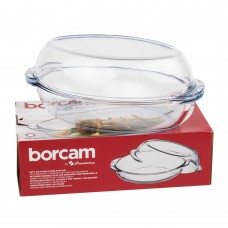 Кастрюля Borcam с крышкой 2,0 л, овальная 59022 1017145, Турция