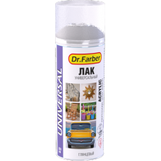 Лак-аэрозоль Dr. Farber акриловый универсальный бесцветный глянцевый 520мл, Беларусь Лак-аэрозоль Dr. Farber акриловый универсальный бесцветный глянцевый 520мл, Беларусь