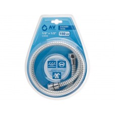 Шланг душевой, AV Engineering PVC, 1/2" г-г 150 см, хром, Китай