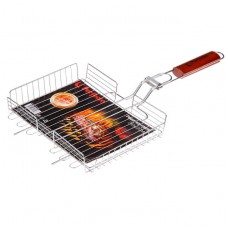 Решетка-гриль, 280x220 мм, нержавеющая сталь, деревянная ручка,PERFECTO LINEA, арт.47-101107, Китай