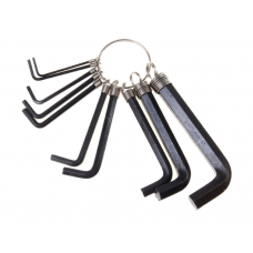 Набор ключей имбусовых HEX, 1,5–10 мм, CrV, 10шт.,оксидир., на кольце Sparta, Китай Набор ключей имбусовых HEX, 1,5–10 мм, CrV, 10шт.,оксидир., на кольце Sparta, Китай