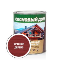 Пропитка Сосновый дом декоративно-защитный состав 9л красное дерево, Россия