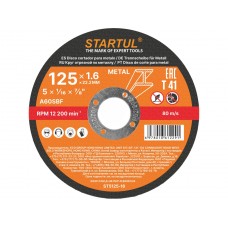 Круг отрезной STARTUL STANDART 125х1.6x22.2 мм для металла ST5125-16, Китай