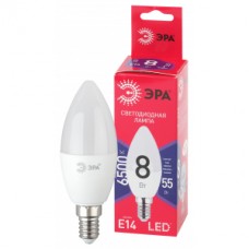 Лампочка светодиодная ЭРА LED B35-8W-865-E14 R свеча диод, 8Вт, хол, E14, Китай