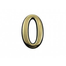 Цифра дверная АЛЛЮР БОЛЬШАЯ пластик "0" золото, арт.6965, Китай