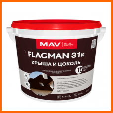 Краска ВД-АК-1031к черешня (N 355) FLAGMAN 31k крыша и цоколь  3л (4 кг), РБ