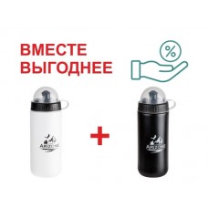 Бутылки для воды (фляги для велосипеда) ARIZONE, 2 шт, 500мл белая и черная, арт.34-100020K, Китай Бутылки для воды (фляги для велосипеда) ARIZONE, 2 шт, 500мл белая и черная, арт.34-100020K, Китай