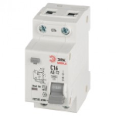 Авт. выкл. диф. тока ЭРА D12E2C10AC30 SIMPLE 4,5кА АД-12 электронное 1P+N С10 30мА тип АС, Кит