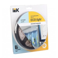 Лента светодиод. ECO LED LSR-3528W60-4.8-IP20-12V (уп.5м) бел. ИЭК LSR1-2-060-20-1-05, Китай