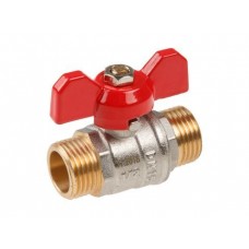 Кран шаровый AV Engineering 1/2" нар.-нар. бабочка PN30, арт.AVE142012, Китай