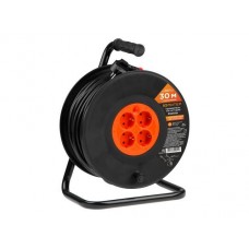 Удлинитель на катушке Юпитер 30м (4 роз., 3,5кВт, с/з, ПВС 3х1,5) арт.JP8404-01, Китай