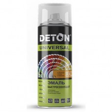 Эмаль акриловая "DETON UNIVERSAL" быстросохнущая, RAL 9005 черный матовый, 520 мл, аэрозоль, Россия