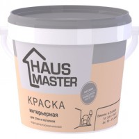 Краска HAUS MASTER интерьерная белая 1л (1,4 кг), РБ