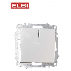 EL-BI,Zena-Vega,выключатель 1-кл с подсветкой,белоснежный,механизм, 609-015600-201, Турция