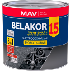 Грунт-эмаль BELAKOR 15 прямо по ржавчине 3 в 1 быстросохнущая молотковая бронзовая 1,0л (0,9 кг), РБ