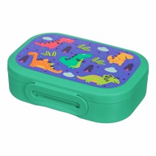 Ланч-бокс Пластишка с декором, 180x130x50мм, 0,98л зелёный 431320609, Россия