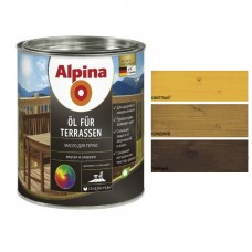 Масло Alpina Масло для террас (Alpina Oel fuer Terrassen) Темный 2,5 л / 2,5 кг, Германия