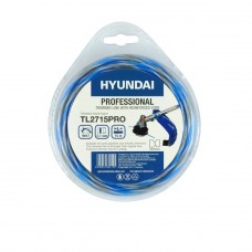 Леска для триммера HYUNDAI TL-2715 PRO 2,7мм*15м, трехсл.витая., Китай