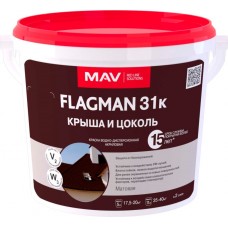 Краска ВД-АК-1031к шоколадный (N 415) FLAGMAN 31k крыша и цоколь 5л (7 кг), РБ