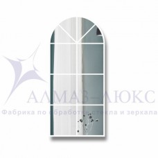Зеркало Алмаз-Люкс 1500х700мм с шлиф.кромкой и УФ-печатью (белый), Беларусь