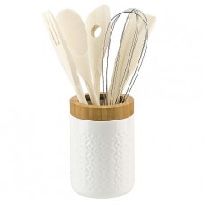 Подставка для кухонных принадлежностей 6пр. "Naturel" 8,5х8,5х13/26см, 2630263, Китай