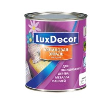 Краска LuxDecor акриловая эмаль матовая Абсолютный черный 0,75л, Польша