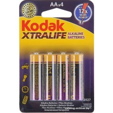 Элемент питания Kodak LR6-4BL XTRALIFE [KAA-4] (80/400/17600), Китай