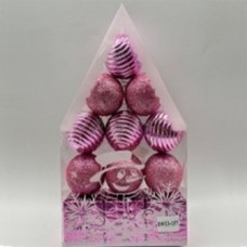 Елочное украшение «НОВОГОДНИЙ МИКС» (набор 12 шт.) BAR23-157, Китай