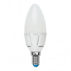 07889 LED-C37-6W/NW/E14/FR ALP01WH Лампа светодиодная. Форма "свеча", матовая колба. Материал корпус