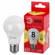 Лампочка светодиодная ЭРА RED LINE LED A55-8W-827-E27 R E27 8 Вт груша теплый белый свет Китай