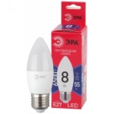 Лампа светодиодная ЭРА LED В35-8W-865-E27 R, свеча, Китай