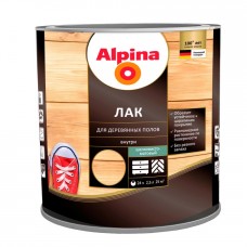 Лак алкидно-уретан. Alpina Лак для деревянных полов, шелк-мат., бесцветный 2,5л/2,23кг, РБ