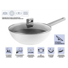 Сковорода PERFECTO LINEA литая WOK ф30х9.5см, алюм, антиприг, для индукц. плит, Teide 55-30125, Китай