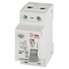 Авт. выкл. диф. тока ЭРА D12E2C20AC30 SIMPLE 4,5кА АД-12 электронное 1P+N С20 30мА тип АС, Кит