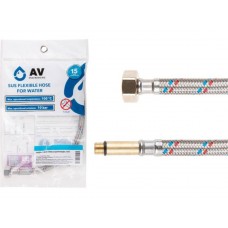Подводка гибкая, SUS, иголка м10 длинная - гайка 1/2" 80 см AV Engineering, Китай