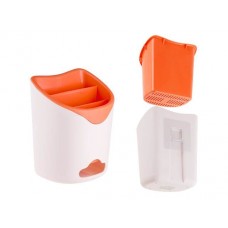 Подставка для столовых приборов PERFECTO LINEA, бело-оранжевая, арт.34-118162, Китай