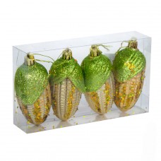 Набор новогодних украшений, 4 пр. "Кукуруза" MA0331, Китай