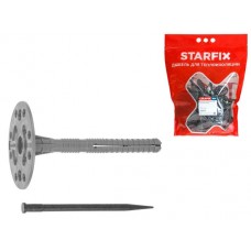 Дюбель для теплоизоляции STARFIX 10х120 мм с пласт. гвоздем (50шт/дой-пак) арт.SMD5-28985-50, РФ