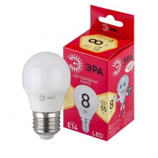 Лампочка светодиодная ЭРА RED LINE LED P45-8W-827-E14 R Е14 / E14 8 Вт шар теплый белый свет Китай