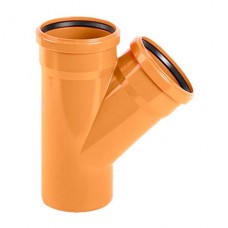 Тройник VALFEX 45° 110-110 РЫЖИЙ нар.канализ.32110110, Россия
