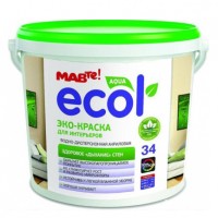 ЭКО-Краска ECOL 34 для интерьеров (ВД-АК-2034) белая матовая  5л (7,0 кг) NEW, РБ