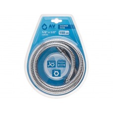 Шланг душевой AV Engineering SUS/EPDM, 1/2" г-г 150 см, хром, anti-twist, Китай