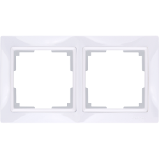 Рамка на 2 поста (белый, basic) - WL03-Frame-02, Китай